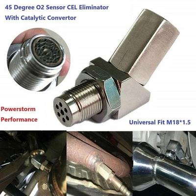 1pcs Universal Steel SS304 Check Engine Light Spacer M18X1.5 CEL Catalyst Auto Mini O I6S0