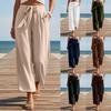 Womens Palazzo Pants Summer Casual Flowy Wide Leg Trousers Beach Travel Vacation Outfits