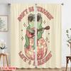 2pcs 2D Flat Printing Drapes Retro Frog Disco Ball Blessin 100% Polyester Fabric Without Electricity Festive Curtains for All
