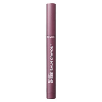 Revlon Sheer Balm Crayon 007 Plum Wine Nuance Lip Color Lip Liner Lip Balm (Color Image Bordeaux) 1.1g