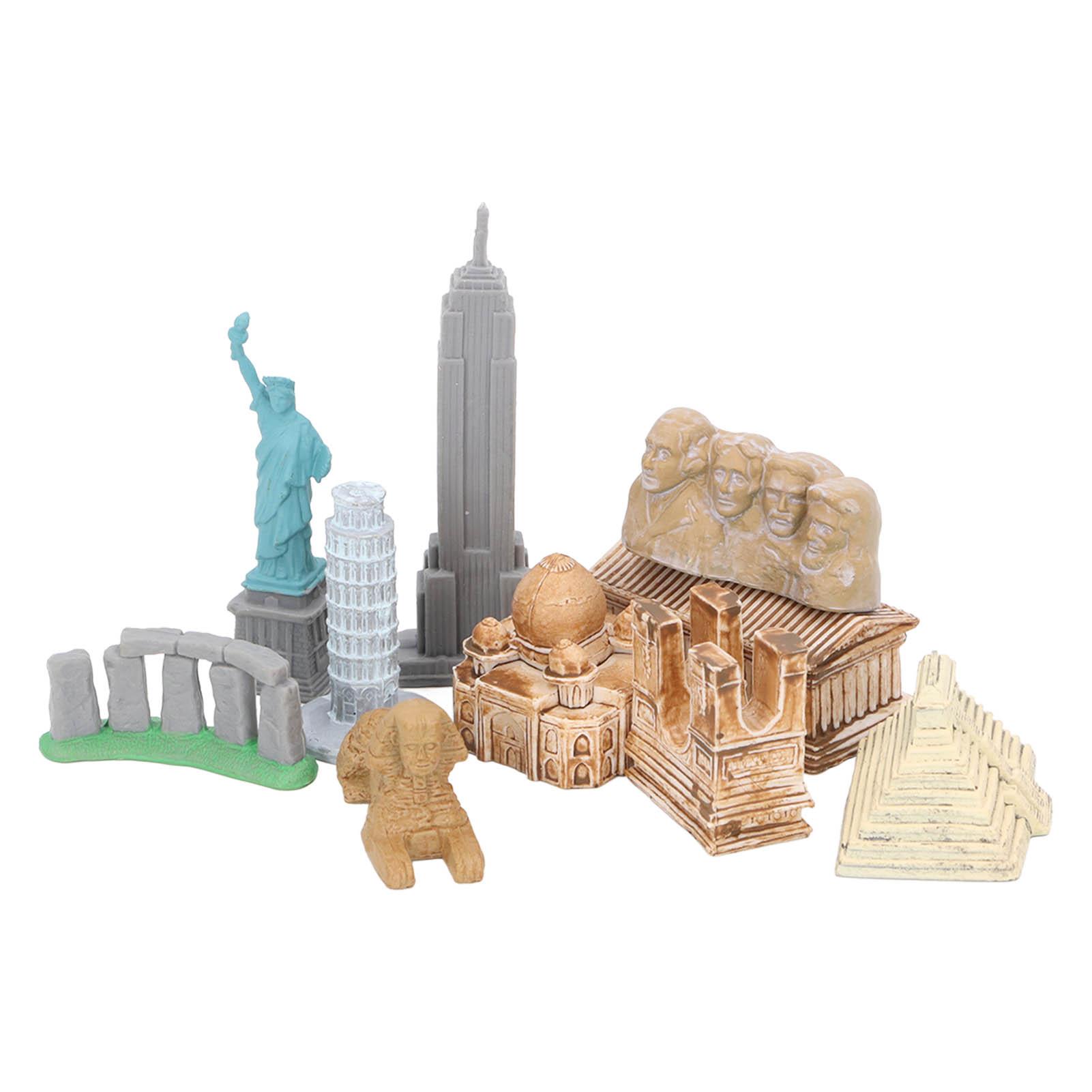 

10 шт. Миниатюрные здания городов мира, реалистичные, как древние известные здания, игрушка для дошкольников
