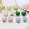 S925 Silver Needle Enamel Candy Color Oval Resin Earrings - Real Gold Color Retention, Hot Selling Jewelry.
