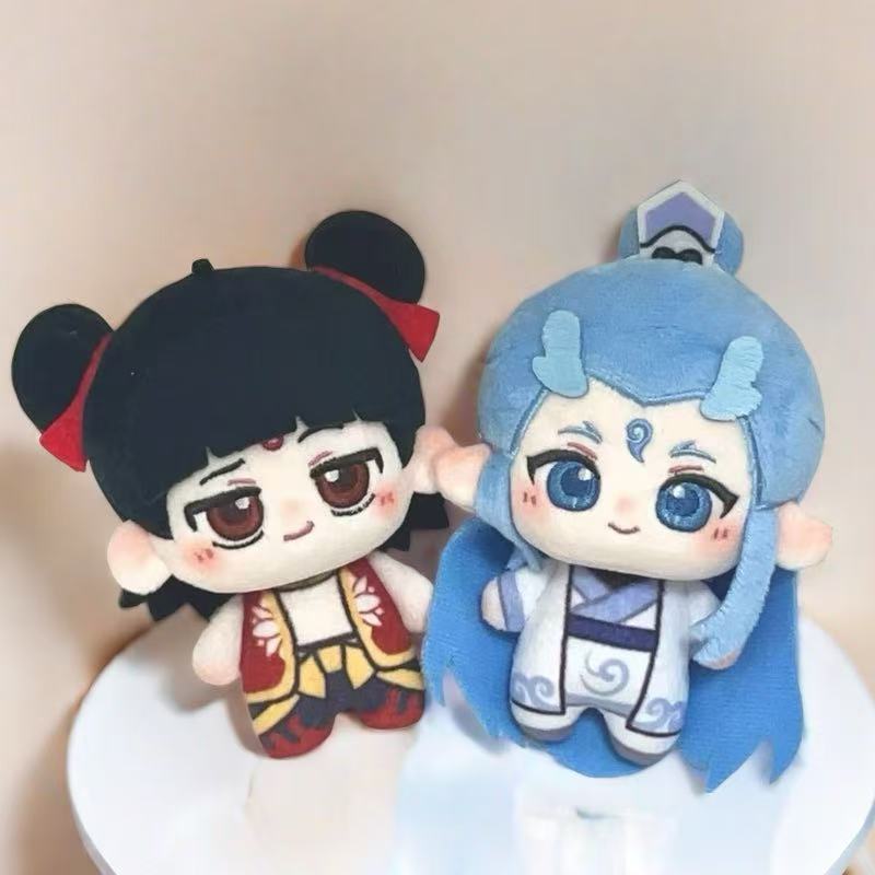 Anime Nezha The Demon Children Make Waves in the Sea Nezha Plush Toy AoBing Cute Doll Pendant for Chilidren's Birthday Gift 10cm