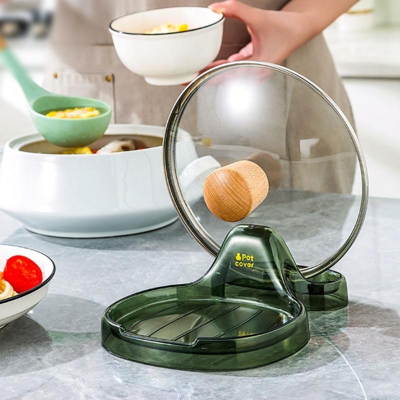 Pot Lid Holders Cooking Spatula Organizer Spoon Rest for Kitchen Counter Kitchen Utensil Gadgets Rest for Spoons Pot Lid
