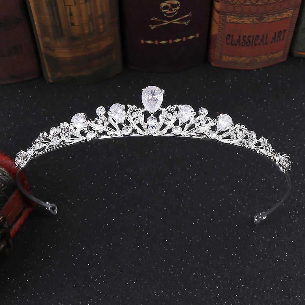 Koreanischer Braut-Stirnband, luxuriöse Zirkon-Mini-Krone, Prinzessin Geburtstag Hochzeit Bühnen-Haarschmuck