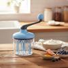 Hand Crank Egg Beater Easy to Clean Manual Rotary Whisk Comfortable Grip Mixer with Container