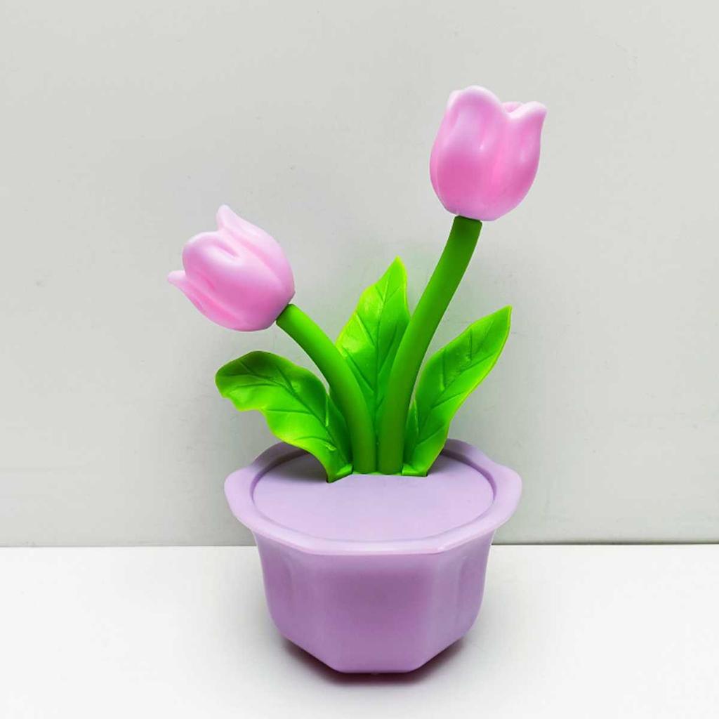 Artificial Tulip Table Lamp Bedside Atmosphere Night Light Simulation Flower Desktop Light Romantic Flower Gift Home Decoration