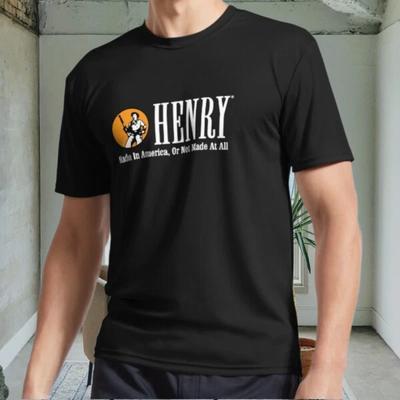 Neuer BESTSELLER - Henry Re Active Logo Herren Schwarz T-Shirt Lustig Größe S bis 5XL