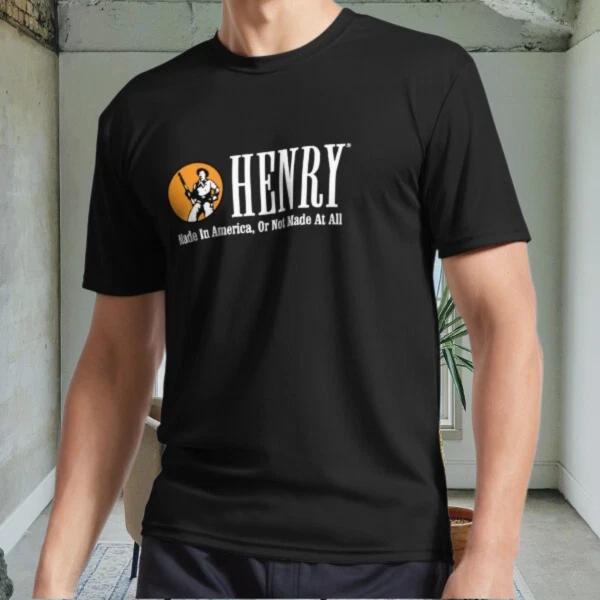 

New BEST SELLER - Henry Re Active Logo Men s Black T shirt Funny Size S to 5XL XL