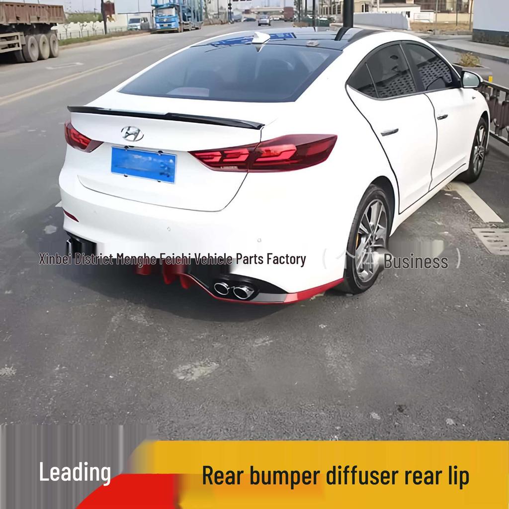 Hyundai Elantra Rear Diffuser Four-Outlet Bumper Lip Decoration