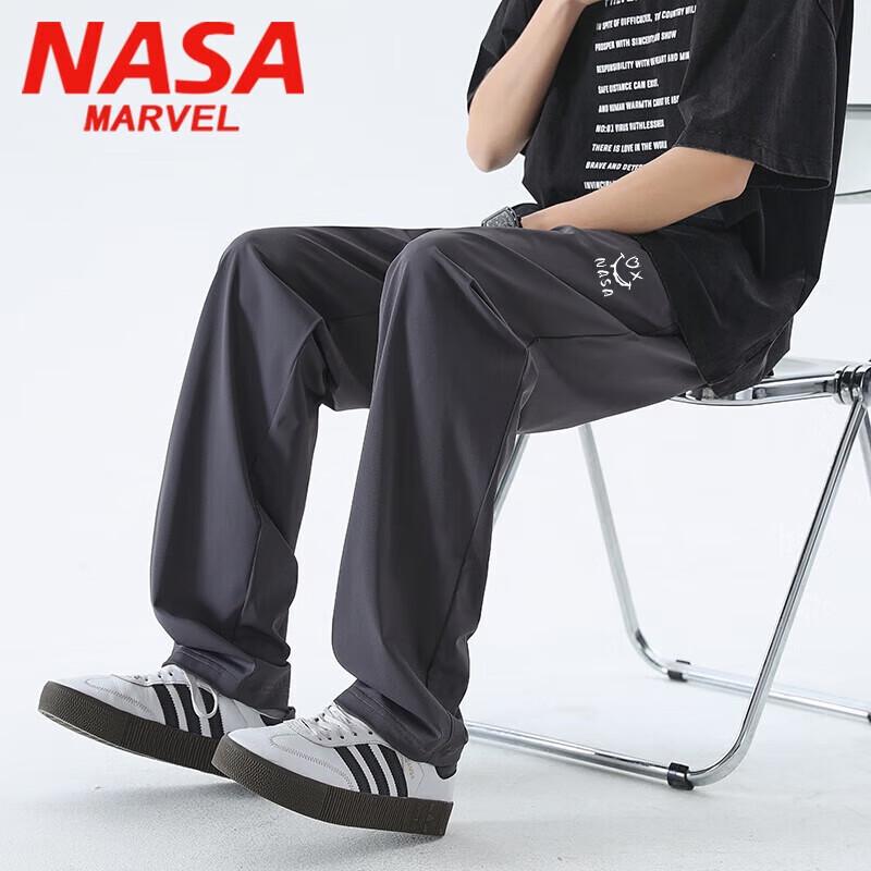 

NASA MARVEL Men s Summer American Style Casual Straight-Leg Pants 4XL