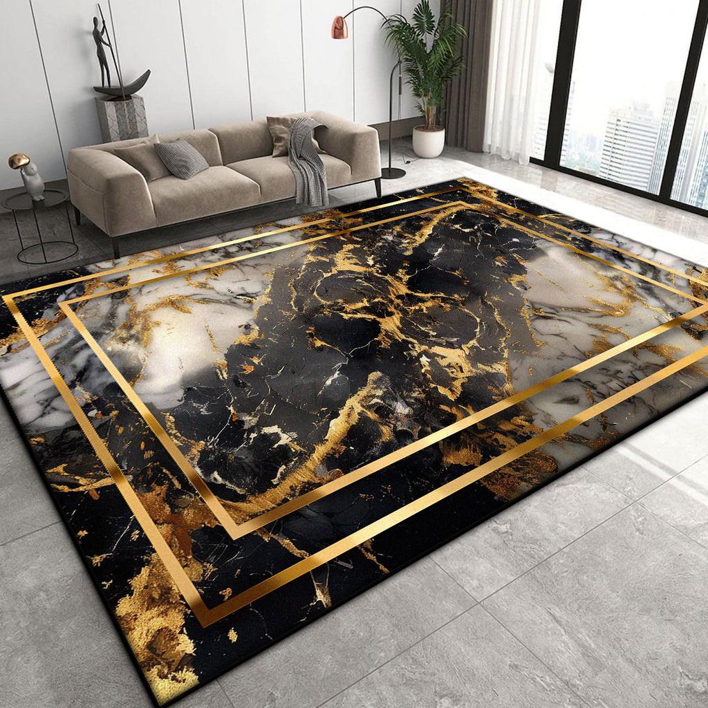 Luxury Marble Decoration Home Mat Living Room Floor Large Area Non-slip Carpets 200x300 Bedroom Bedside Easy Cleaning Plush Rugs