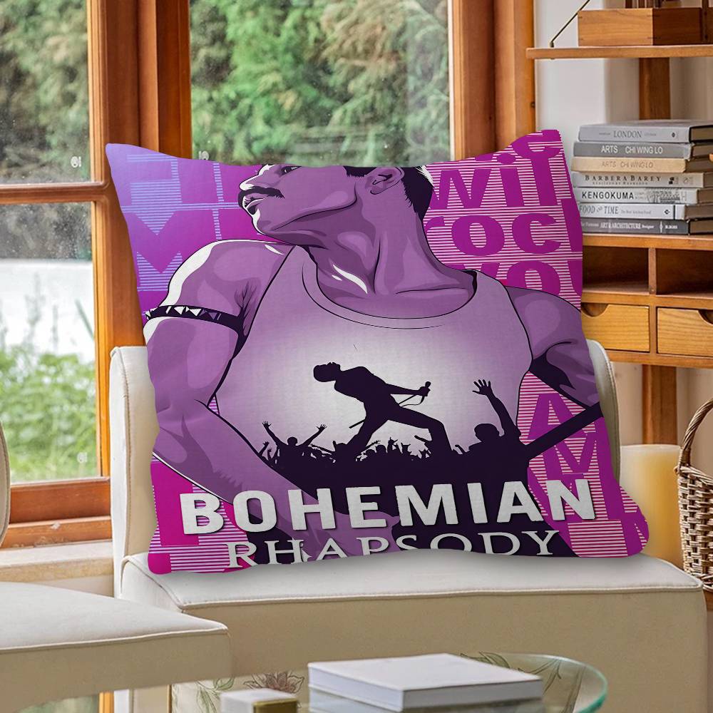Classic Band Queen F-Freddie Mercury Personalized picture text home decorative pillows Household Gifts 45x45cm