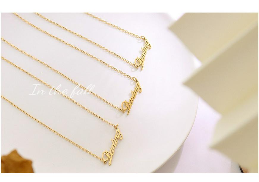 Trendy Japanese-Korean Style English Letter Pendant Necklace for Best Friends