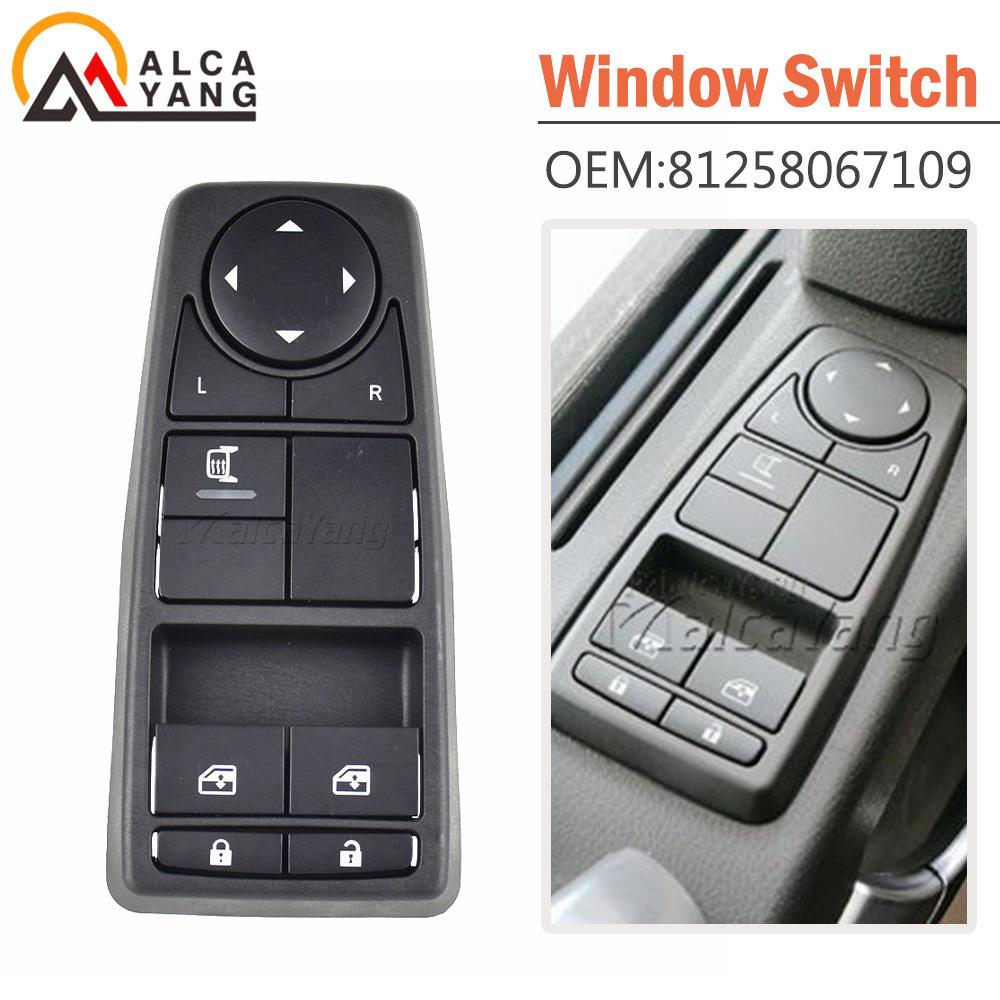 Master Power Window Mirror Switch for MAN TGL TGM Truck TGS TGX 81258067107 81258067092
