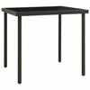 Maison Exclusive - Anthracite Outdoor Dining Table 80x80x72 Cm Glass and Steel