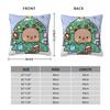 Bubu Dudu Xmas Square Pillow Case Christmas Panda Tree Cushion Cover Custom Zipper Throw Pillow Case Cover For Home 45*45Cm