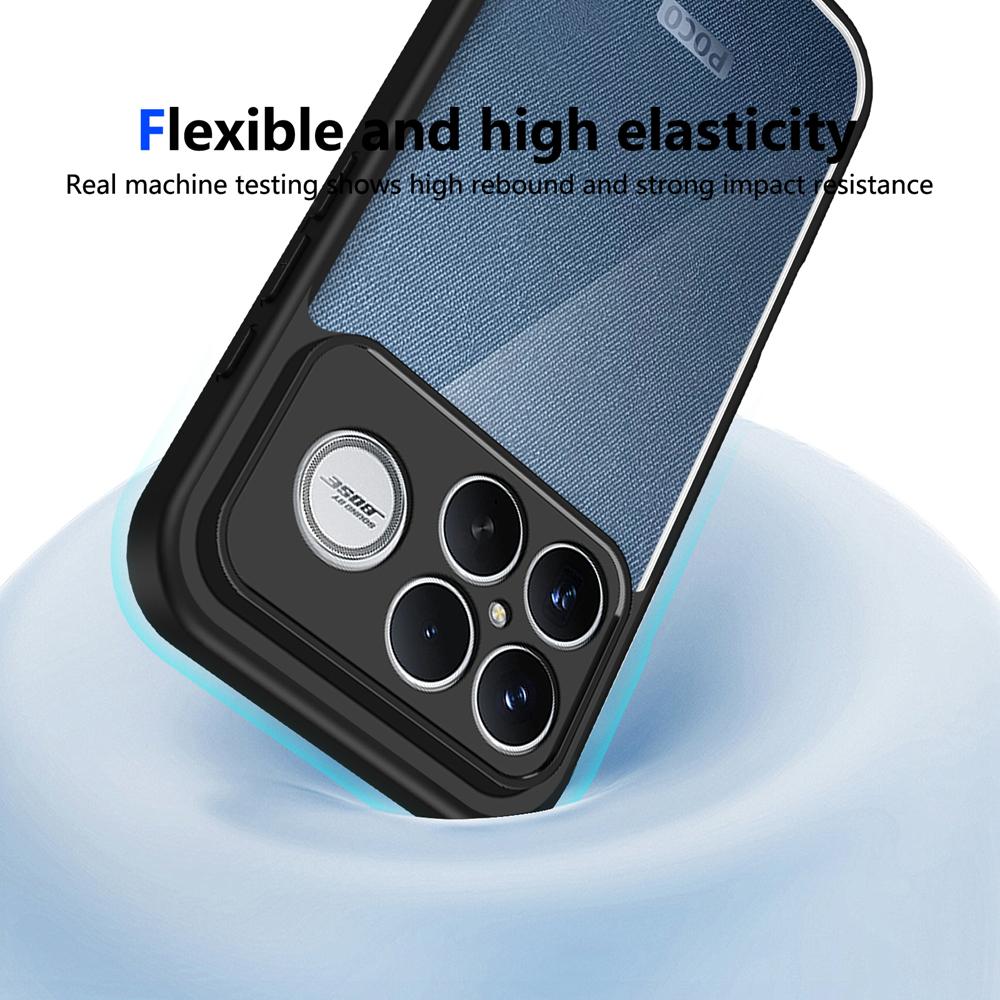 KEYSION Transparent Phone Case for Xiaomi POCO F8 Ultra Soft Silicone+PC Clear Shockproof Phone Back Cover for POCO F8 Pro
