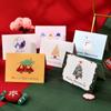 10pcs Handwriting Merry Christmas Greeting Cards Invitation Blank Paper Cards  Festivital Gifts