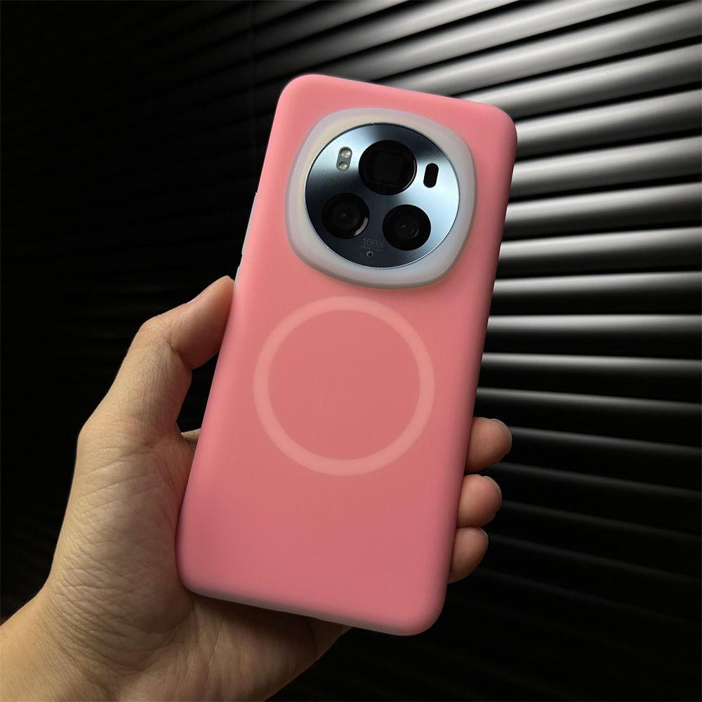 Milk Blue Jelly Magnetic Skin Suction, Suitable for Honor Magic1pro Mobile Phone Case, Liquid Silicone Magic Magic1