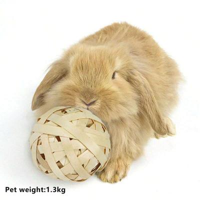 1 Stück-Kauwebball Kaninchen Kleintier Interaktives Kauspielzeug Naturgrasball