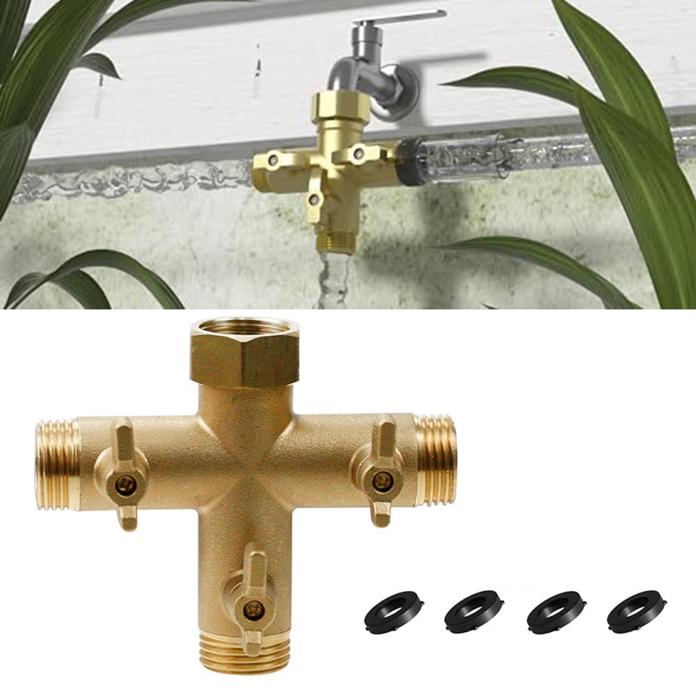 High Flow Hose Adapter 3 Way Hose Connector For Efficient Watering 11.6*5.5*10.2cm Outdoor Fitting Enhanced Water Flow