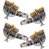 Amosfun 4pcs Menorah Napkin Rings Alloy Napkin Holders for Hanukkah Table Decorations Elegant Buckles for Holiday Dinners Parties and Special
