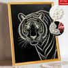 5D DIY Pearl Diamond Painting Kit Majestic Tiger Full Drill Embroidery Mosaic Art Home Wall Decor Gift