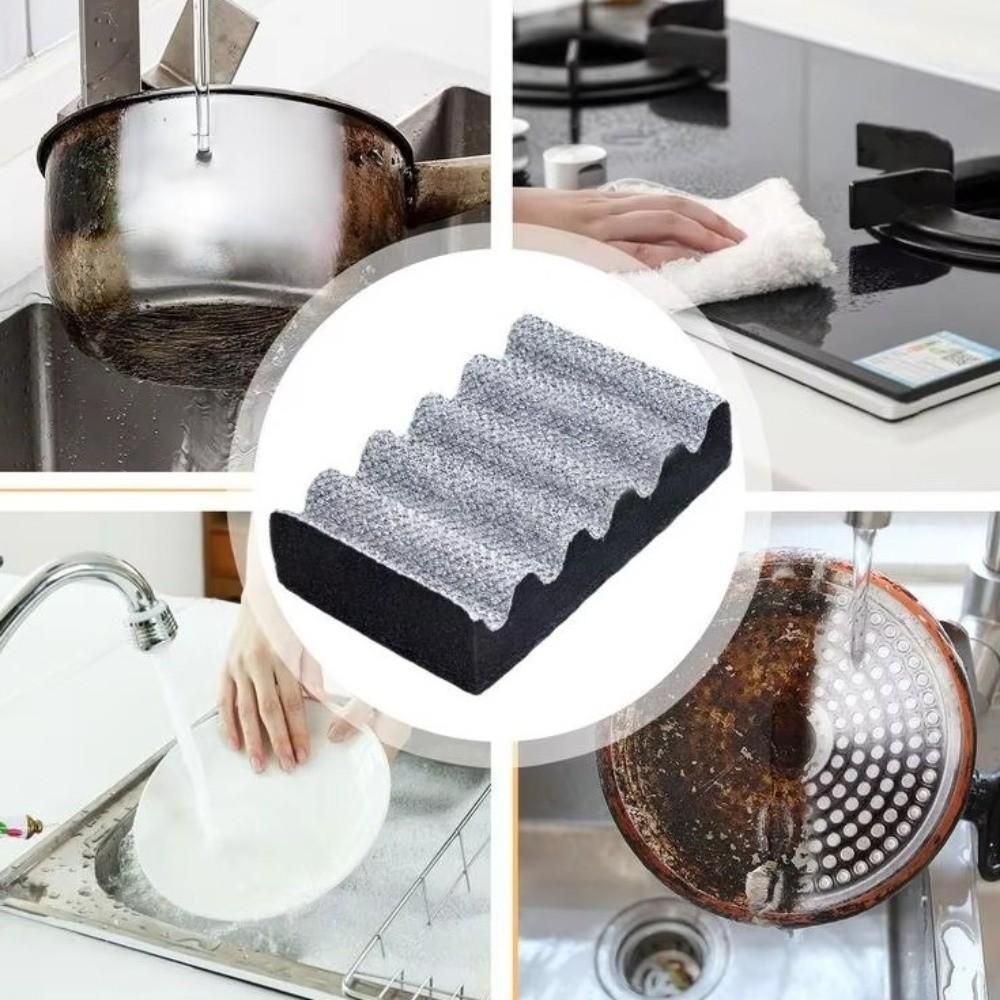 Rust Removal Barbecue Grill Brush Double-Sided Pan Cleaning Brush Barbecue Brush  Kitchen Sink