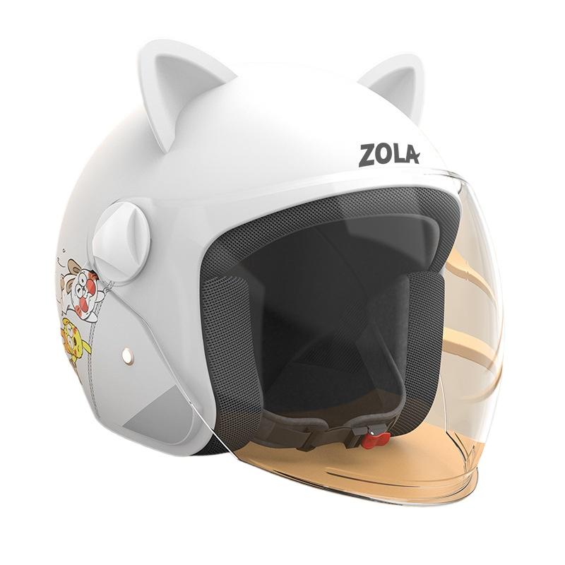 Winter Helmet Belt Scarf Electric Car Helmet Men and Women Universal Cat Ear Helmet Hard Hat