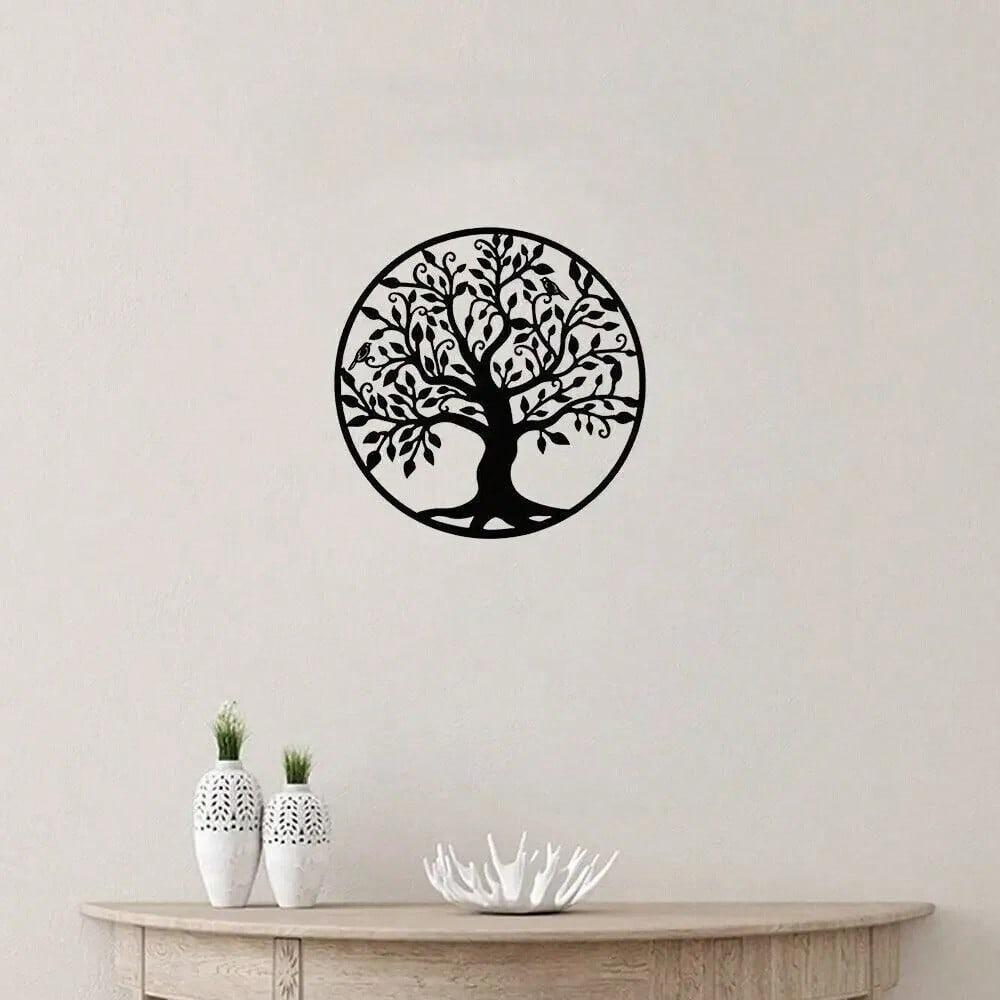 Tree of Life Metal Wall Art - Family Tree Decor, Iron Silhouette for Home Decoration
