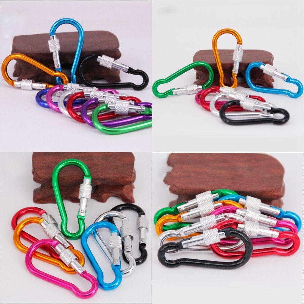 Multi-color Aluminium Safety Alloy Carabiner Buckle Keychain Camping Hiking Hook Climbing Button