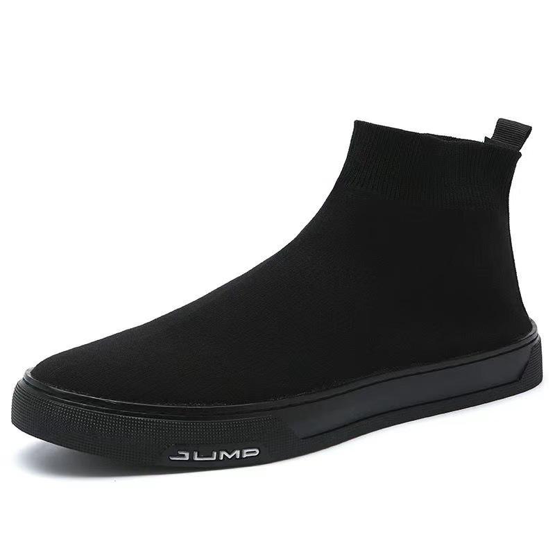 Spring and summer breathable men's shoes one pedal sleeve elastic socks shoes casual Korean version high-top board shoes