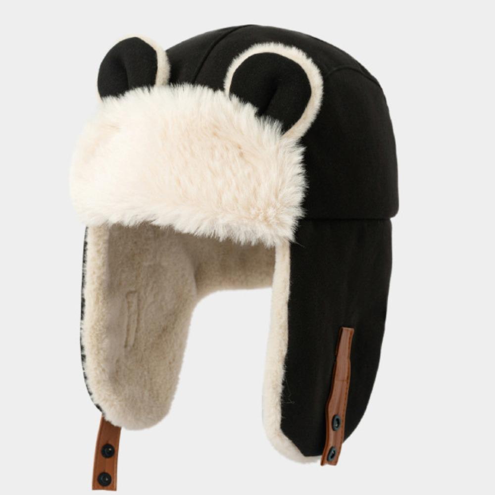 Soft Fluffy Ear Protection Hat Bear Ears Earmuffs Cap Fashion Warmth Cap  Women Men