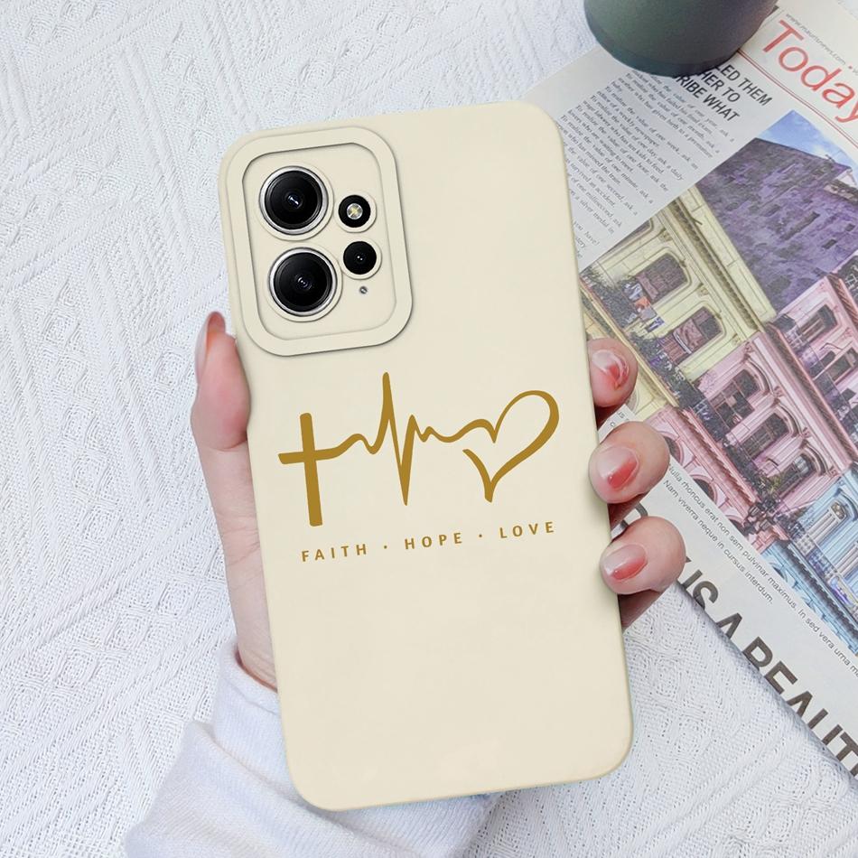Case For Xiaomi Redmi Note 12 12S 4G 5G Patterned Full Protection Soft Liquid Silicone Cartoon Cover For Redmi Note 12 S Funda