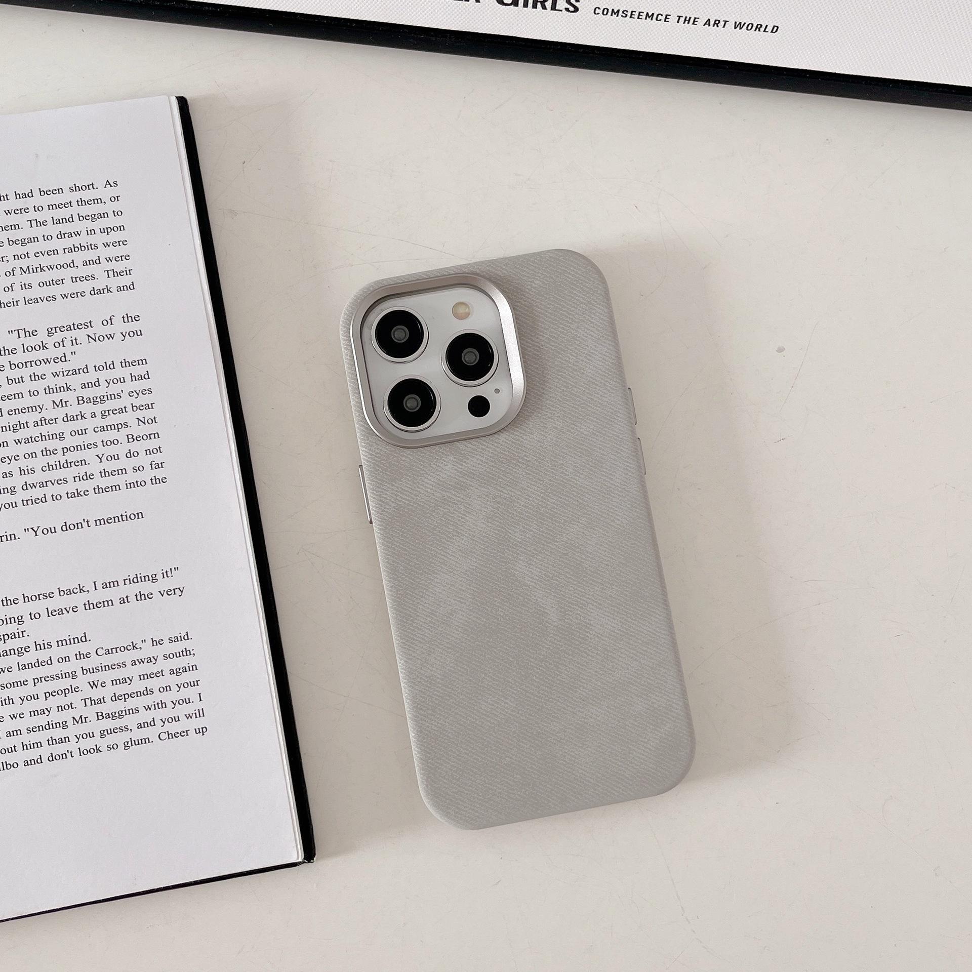 Luxury Flannel Microfiber Magnetic Phone Case, Shockproof Cover for IPhone 17 Pro Max / IPhone 16 iPhone17promax серый