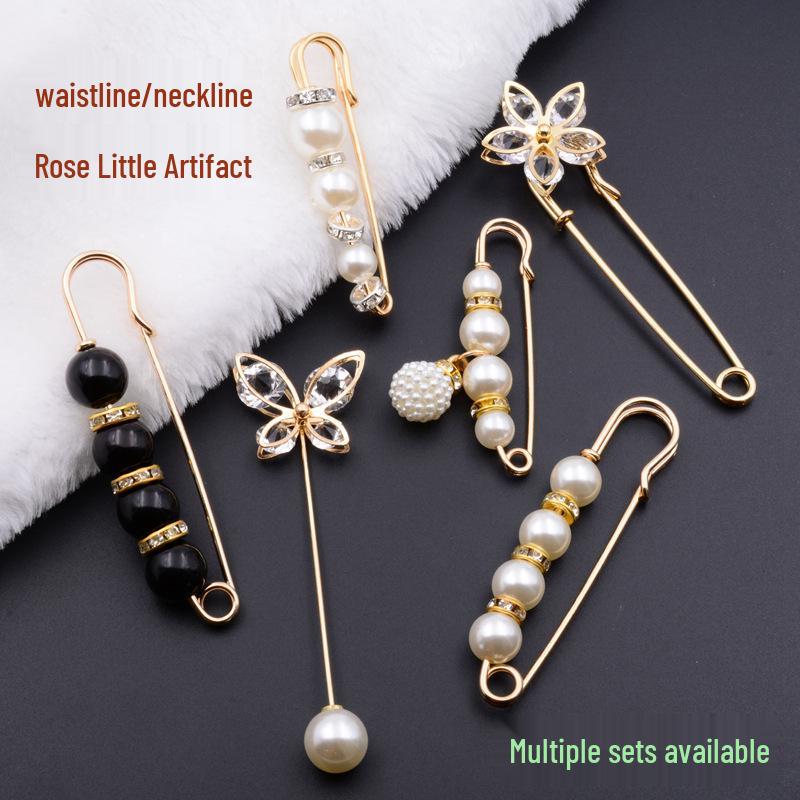 Anti-Exposure Safety Pin Brooch Set for Clothing, Cardigans, Scarves, Dresses, and Waist-Cinching