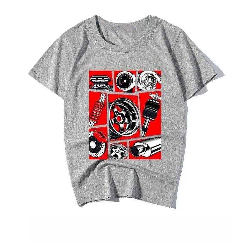 2026 New Racing Culture Fan Modified Driver Printed Mens and Womens Short Sleeve Loose Plus Size Crew Neck TShirts