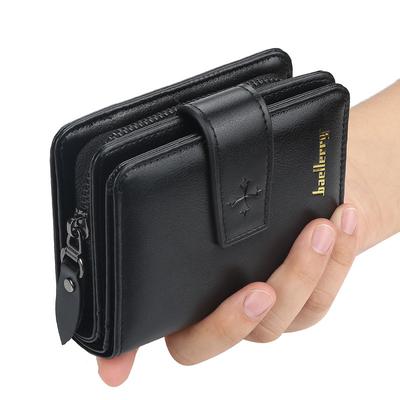 Brand Men Pu Leather Wallet Design Small Male Clutch Men's Purses with Credit Card Passport Holder