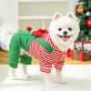 S-3XL Winter Autumn Christmas Pet Clothes Red Green Elk Christmas Dog Hoodies Pet Supplies for 1.5-10kg Small Medium Dogs Cats