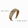 Shiny Gold Hair Hoop Wide Retro Headwear Fashion Leather Hairbands  Hair Accessories