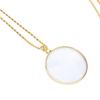 5X Alloy Necklace Magnifying Glass Portable Rding Pendant Magnifier with Chain