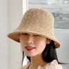 Summer Hat Sun Protection and Sunshade Hat Hollowed Out Sun Hat Spring and Autumn Woven Fisherman Hat