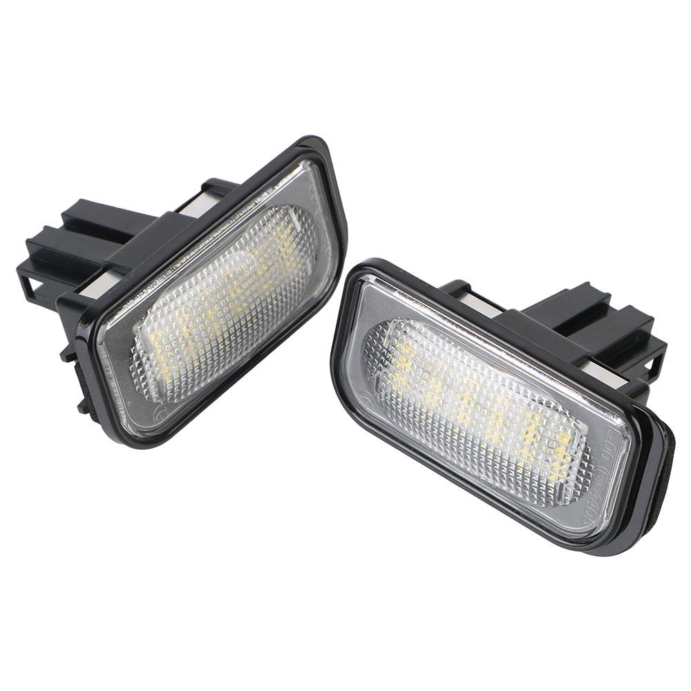 Number Plate Lamp Waterproof for Benz W203 2pcs 12V LED White License Plate Light Assembly