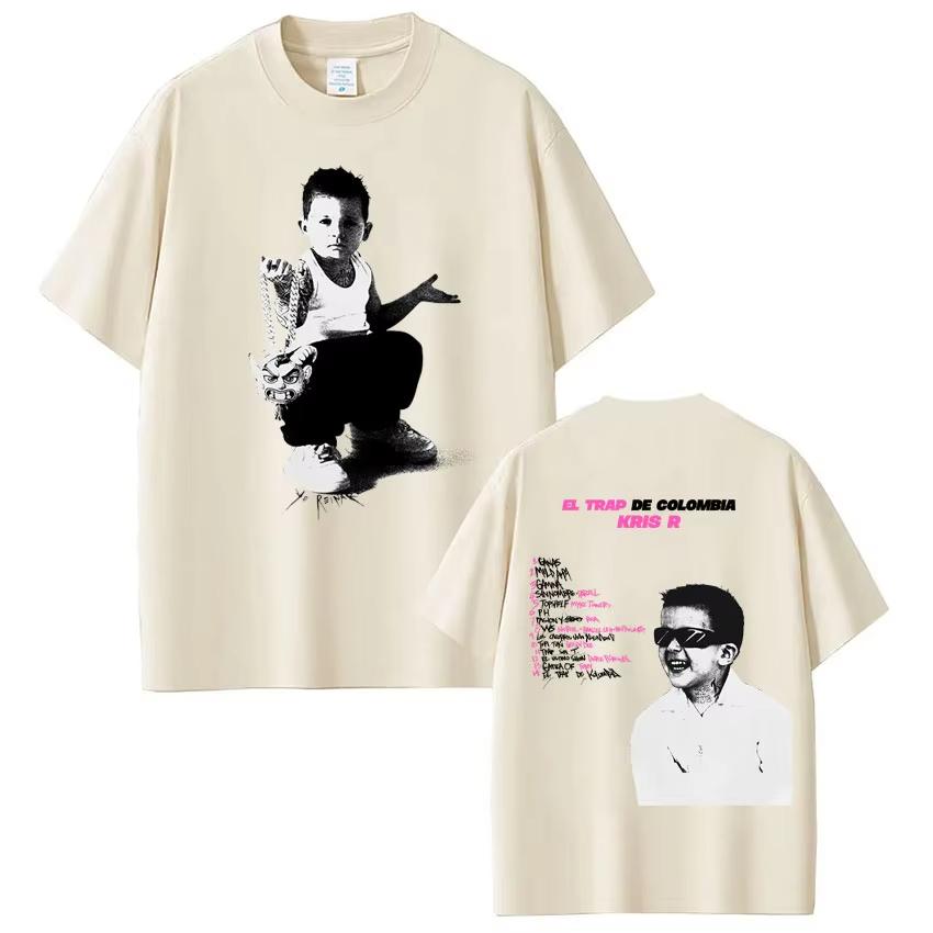 Rapper Kris R New Album 2026 Print Tshirt Unisex Women Fashion Vintage Tshirt Summer Shortsleeved Top Casual pure Cotton Tshirt