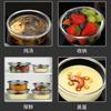 Steamed egg bowl with lid, household baby bowl, glass bowl specially designed for microwave ovens, heat-resistant