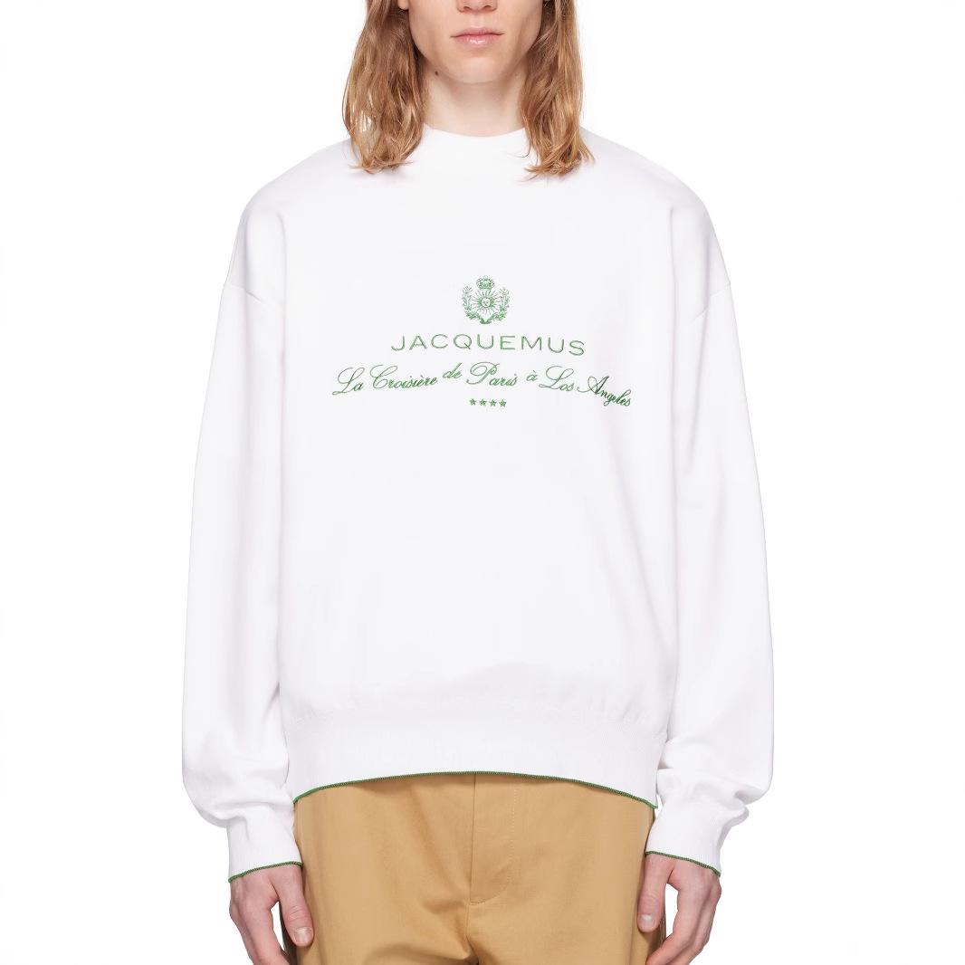 

Мужская толстовка Jacquemus с вышивкой и круглым вырезом - Классика ранней осени, Удобная, Универсальная мода. S