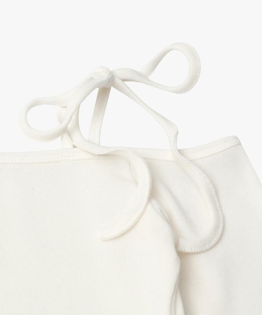 LOSSYROW Shoulder Rope Long Sleeve Pearlwhite