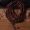 Thunderstruck Jujube Wood 108 Bead Buddhist Pendant Rosary - Unisex Handmade Jewelry Accessory