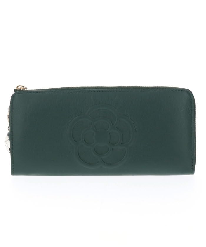 

CLATHAS Waffle Soft Smooth Camellia Long Wallet with Large Zipper